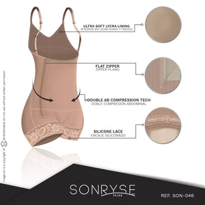 Fajas SONRYSE 046 | Colombian Butt Lifter Bodysuit Shapewear | Everyday Use | Postpartum - Pal Negocio