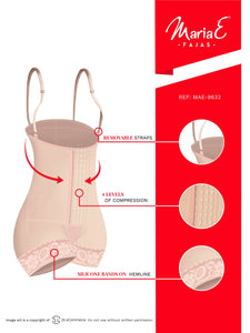 Fajas MariaE 9632 | Post Surgery Postpartum Boyshort Shapewear for Women | Strapless & Butt Lifting - Pal Negocio